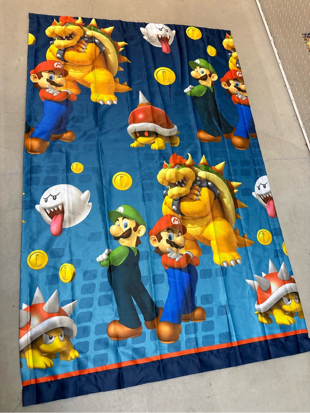 Super Mario Bros. Blue Character Print Curtain/Tapestry